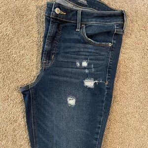Old Navy Blue Skinny Jeans with Distressed Details